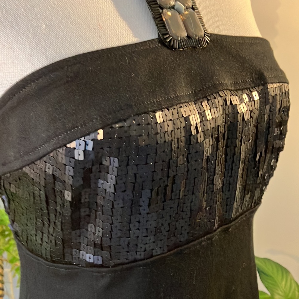 Muse Black Halter Cocktail Dress size 8 - Picture 5 of 5